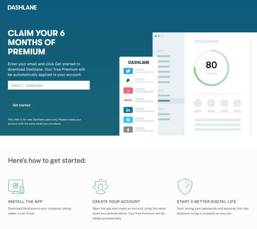 dashlane premium 6 motnhs free dashlane premium 6 motnhs free